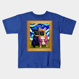 Pug Van Gogh Kids T-Shirt